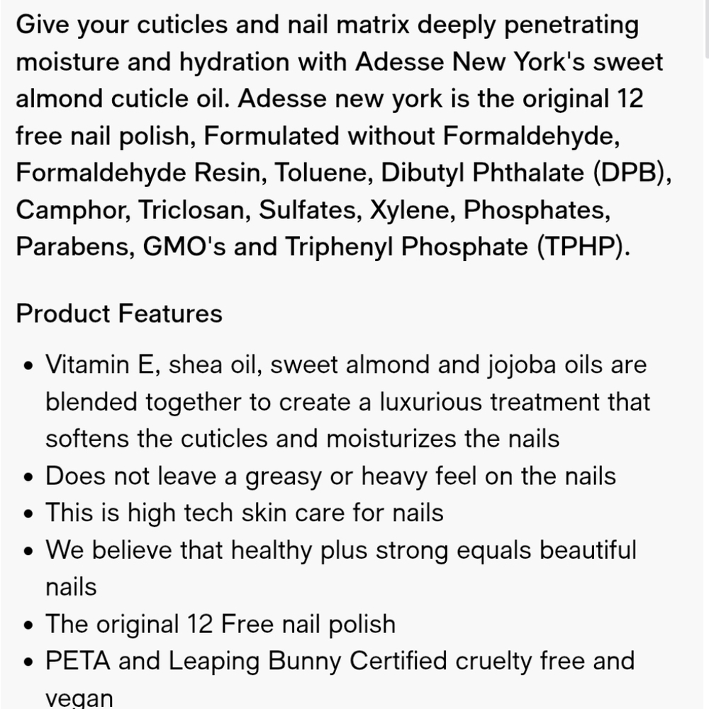 Adesse Sweet Almond Cuticle Oil - Picture 4 of 7